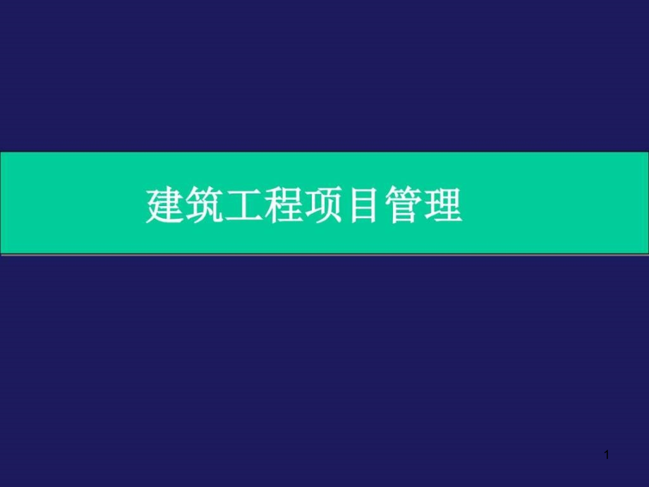 建筑工程项目课件_第1页