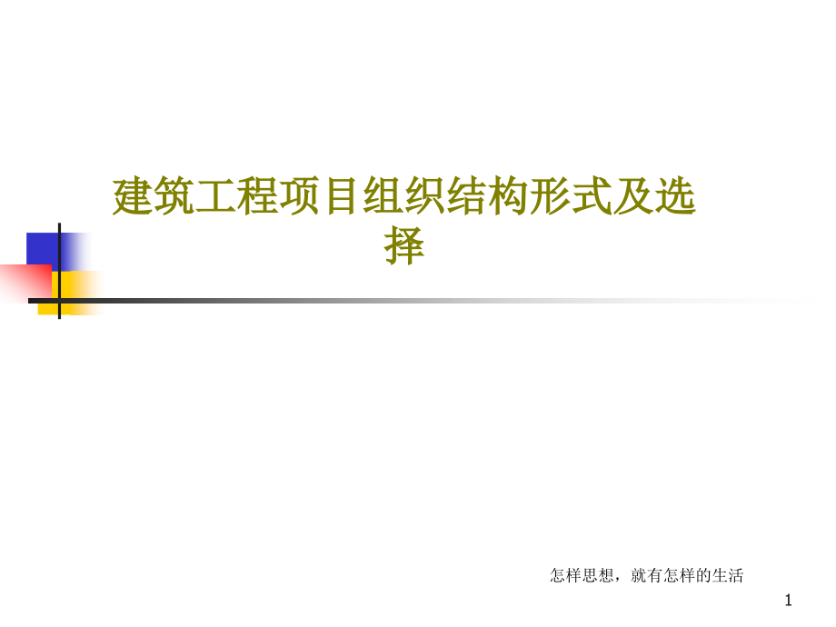 建筑工程项目组织结构形式及选择课件_第1页