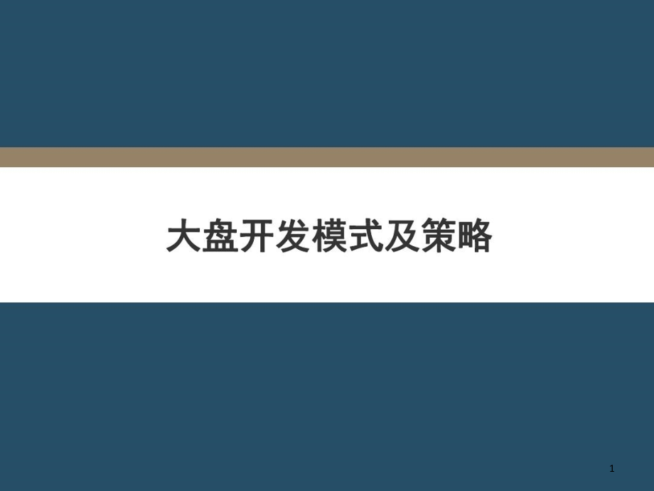 房地产大盘开发模式及策略思考汇编课件_第1页