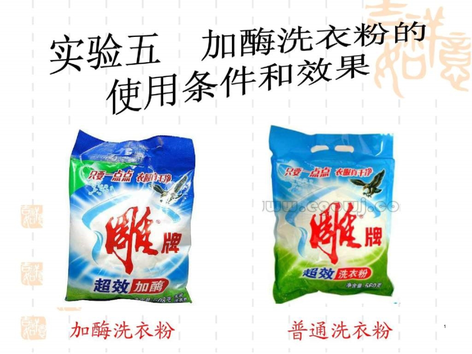 加酶洗衣粉的使用条件和效果课件_第1页