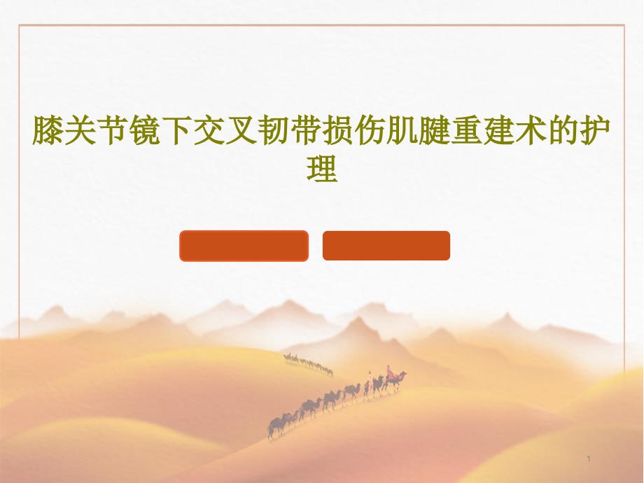 膝关节镜下交叉韧带损伤肌腱重建术的护理课件_第1页