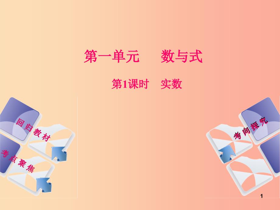 江苏省2019届中考数学专题复习-第一章-数与式(第1课时)实数课件_第1页