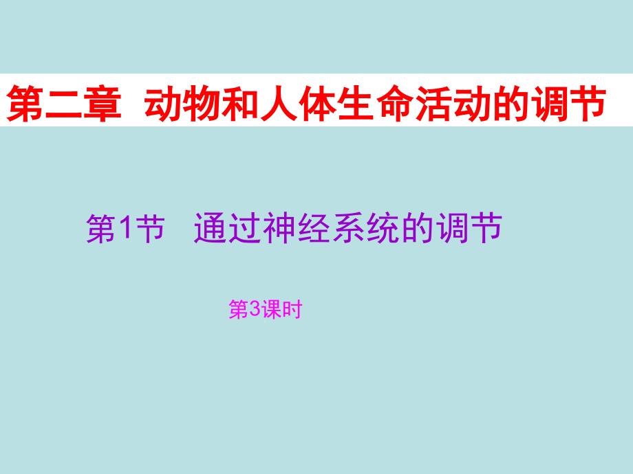 通过神经系统的调节 课件_第1页