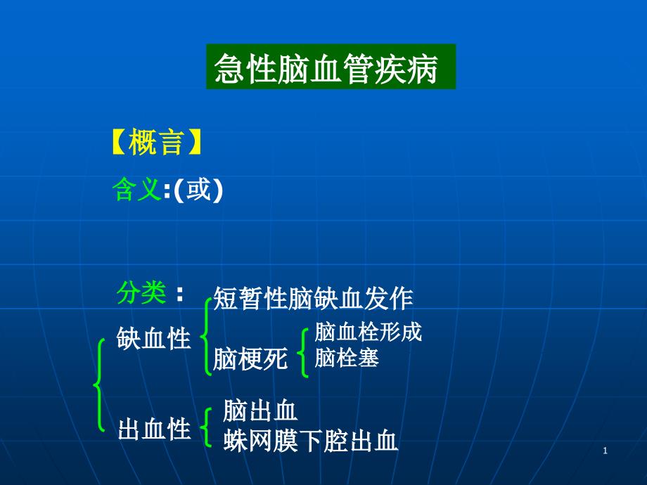 急性脑血管疾病医疗管理知识分析课件_第1页