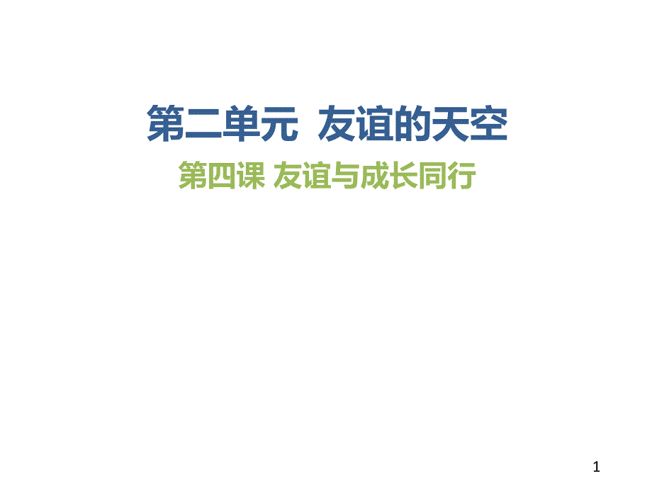 〔人教版〕友谊与成长同行课件_第1页