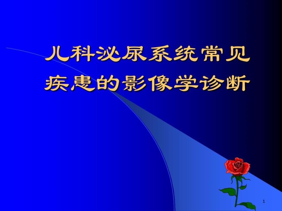 儿科泌尿系统常见疾患的影像学诊断课件_第1页