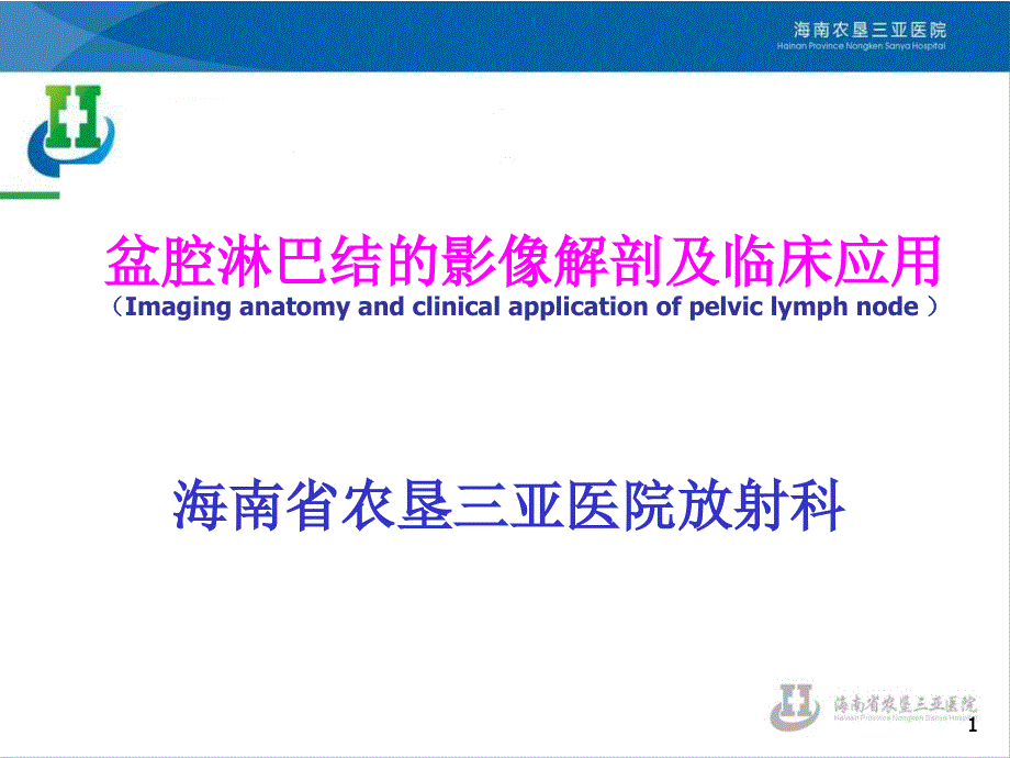 盆腔淋巴结的影像解剖及临床应用课件_第1页