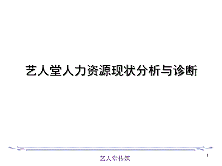 某公司人力资源现状分析与诊断培训ppt课件_第1页