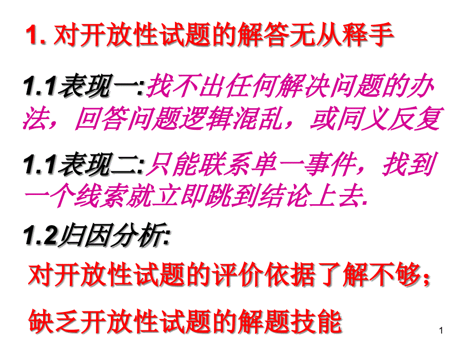 初中学生科学弱点诊断与对策分析ppt课件_第1页