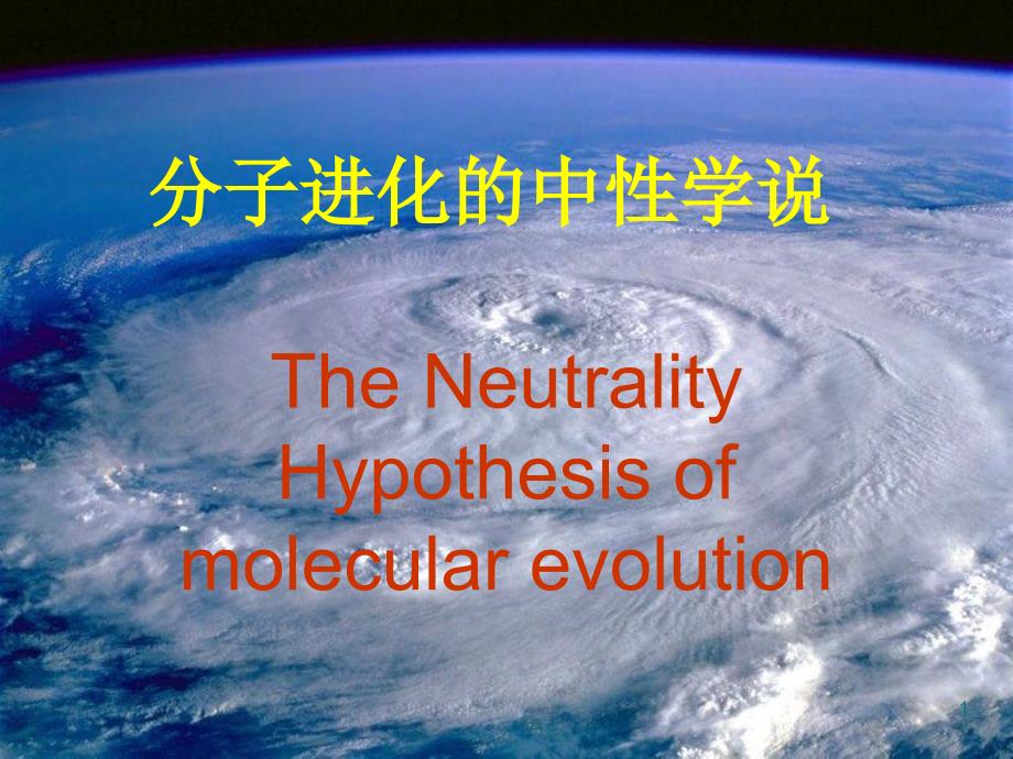 分子水平的进化速率演示文稿课件_第1页