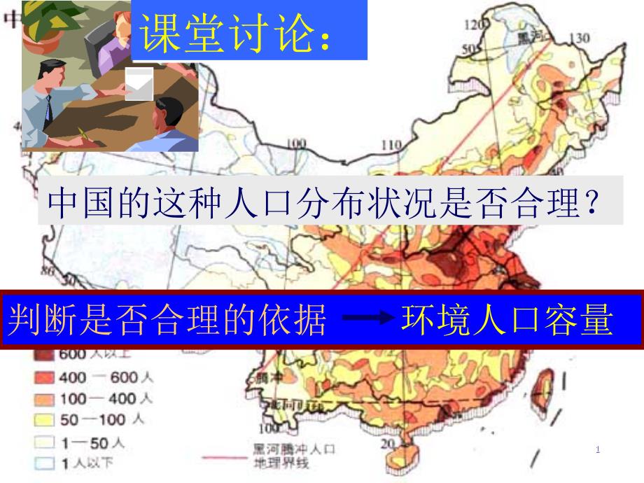 人口分布与人口合理容量第二课时课件_第1页