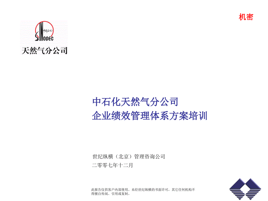 天然气分公司企业绩效管理体系方案培训课件_第1页