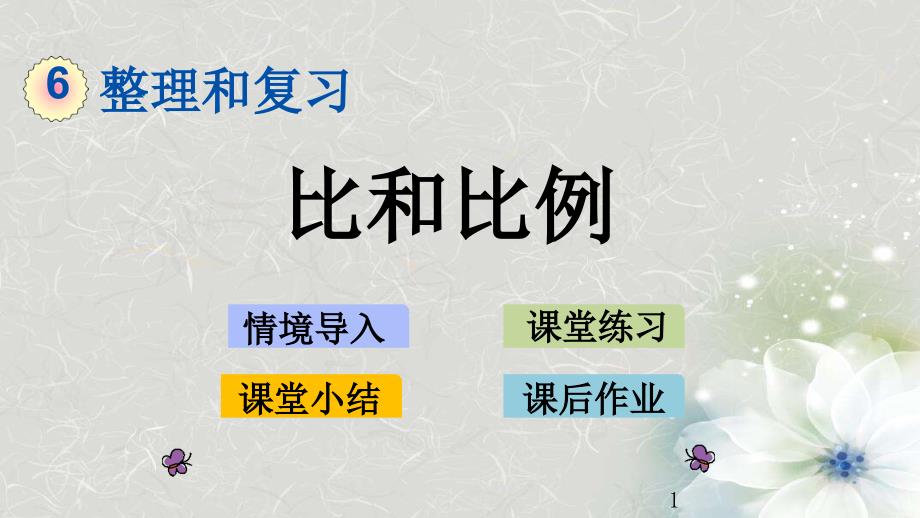 人教版数学六年级下册第六单元整理和复习《-比和比例》课件_第1页