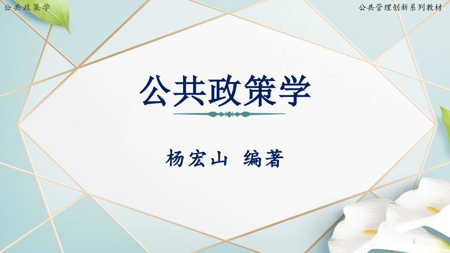 公共政策学第8章政策创新与扩散课件_第1页