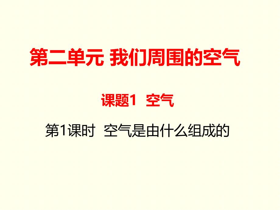 人教版九年级化学上册第一单元课题1空气-新课ppt课件_第1页