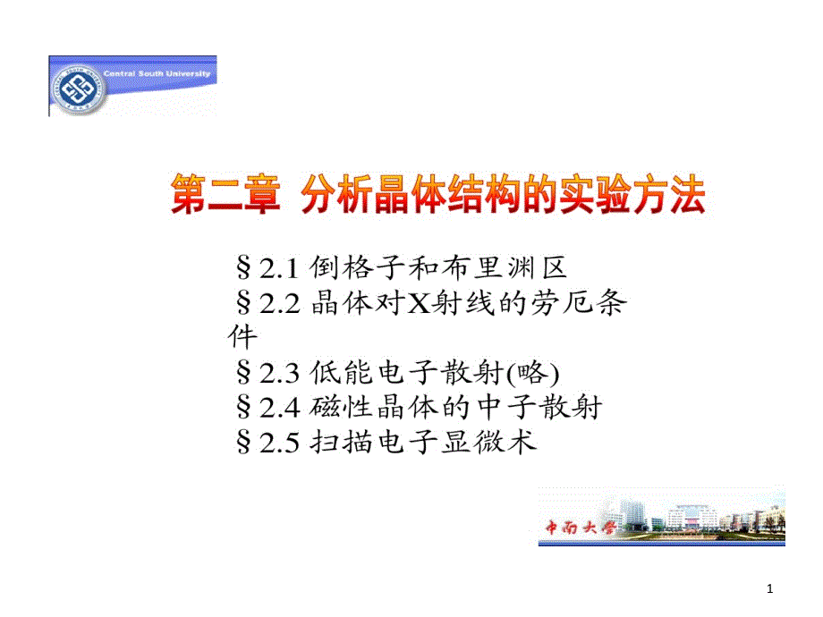 分析晶体结构实验方法课件_第1页