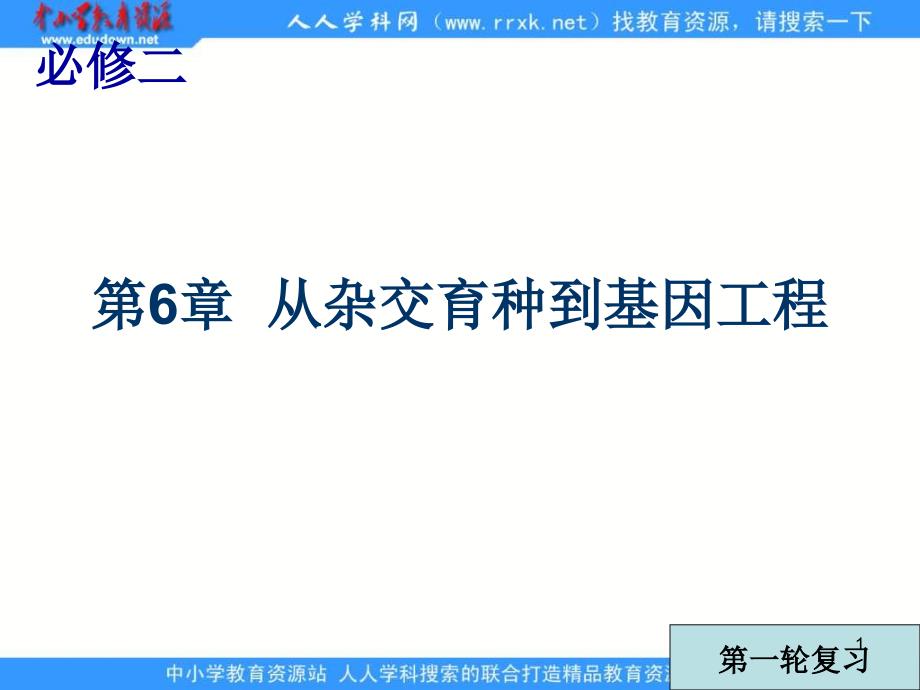 人教版高中生物必修二第六章《从杂交育种到基因工程》复习ppt课件_第1页