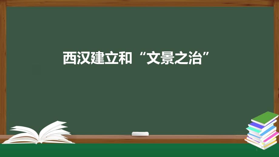 2021——2022学年部编版七年级历史第三单元第11课西汉建立和“文景之治”课件_第1页