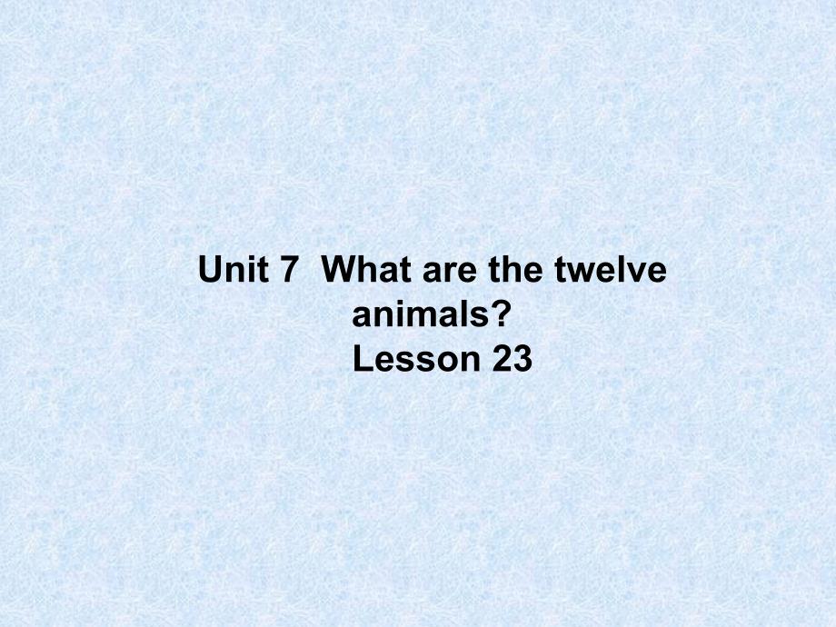 六年级上册英语ppt课件-UNIT-SEVEN-WHAT-ARE-THE-TWELVE-ANIMALS-Lesson-24--4｜北京课改版_第1页