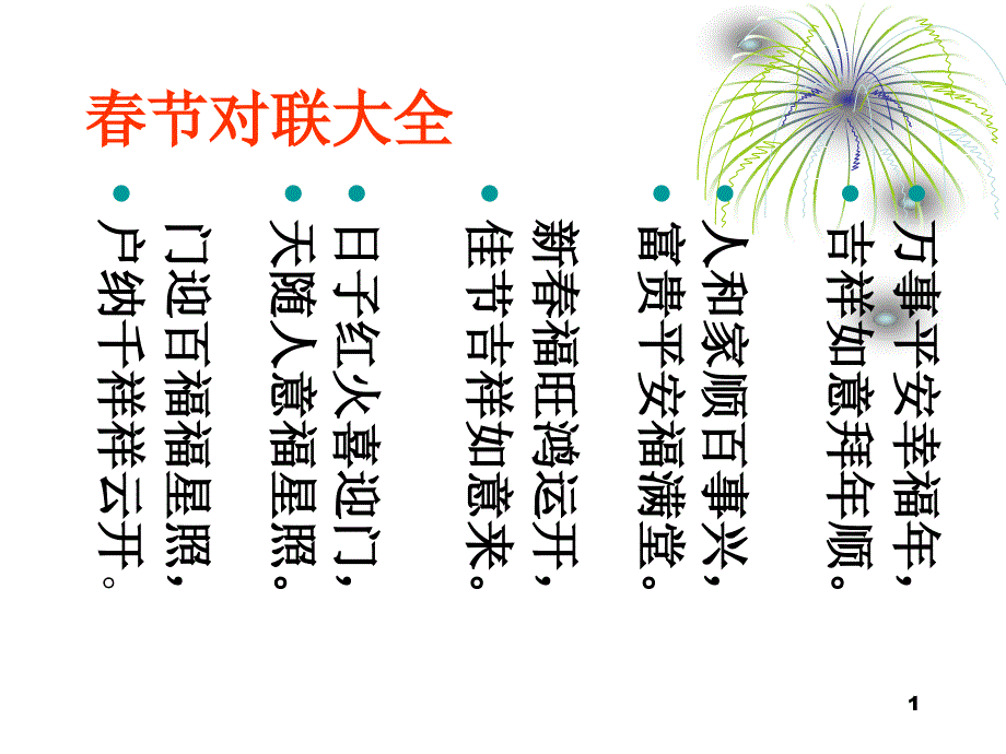 春节对联大全课件_第1页