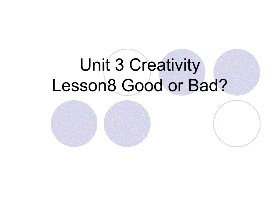 北师大版九年级全一册英语ppt课件《Unit3Lesson8GoodorBad》_第1页