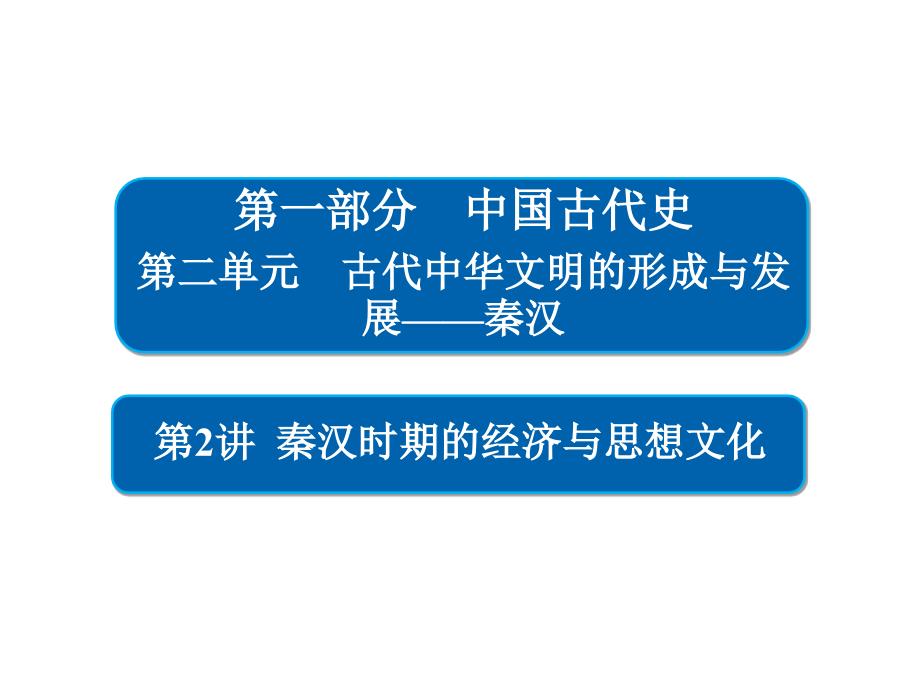 高考历史一轮复习22秦汉时期的经济与思想文化ppt课件_第1页