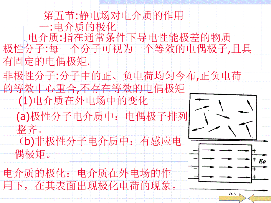 大学物理电磁学静电场对电介质的作用_第1页