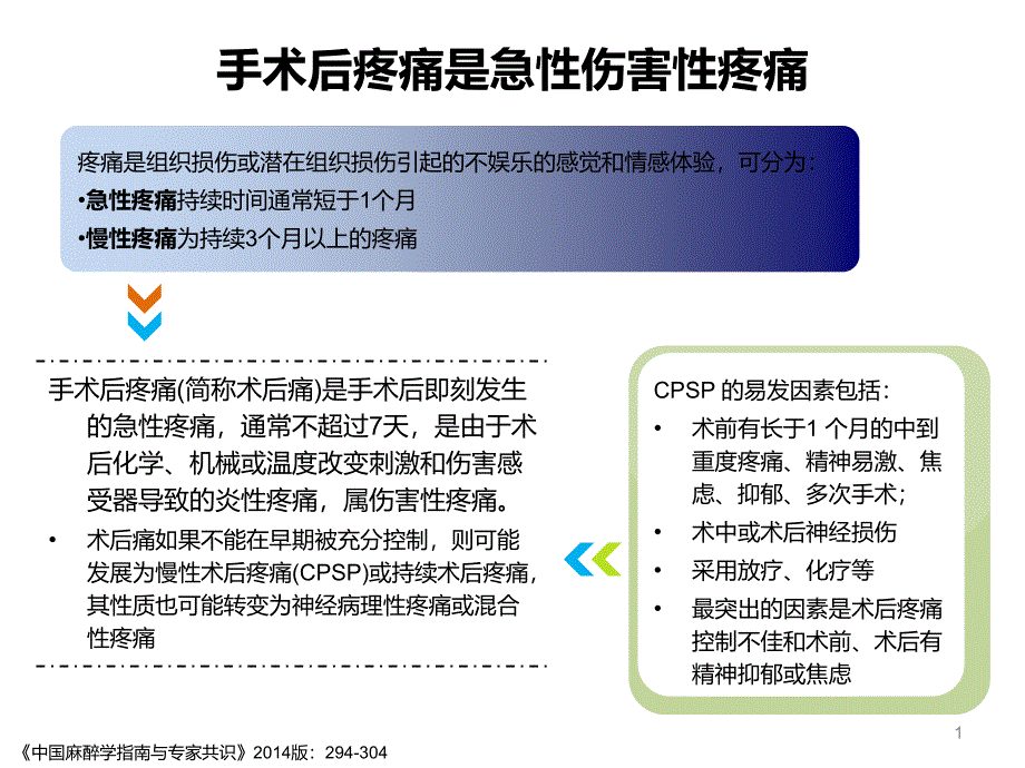 成人术后疼痛处理专家共识解读课件_第1页