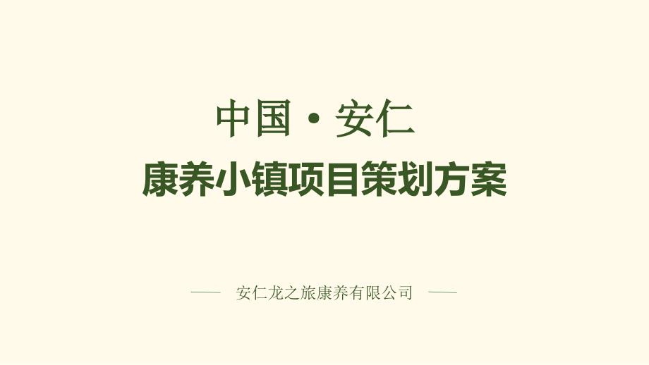 某小镇项目策划方案课件_第1页