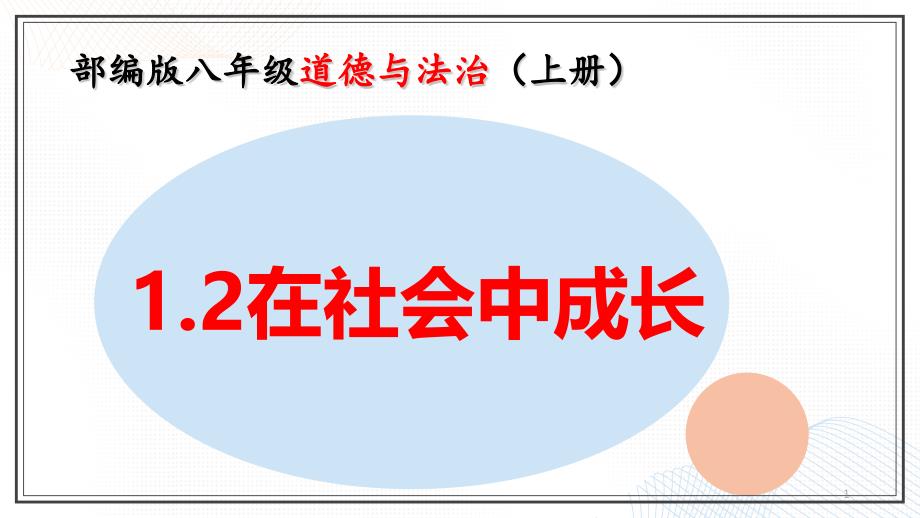 部编版道德与法治八年级上册1.2在社会中成长课件_第1页