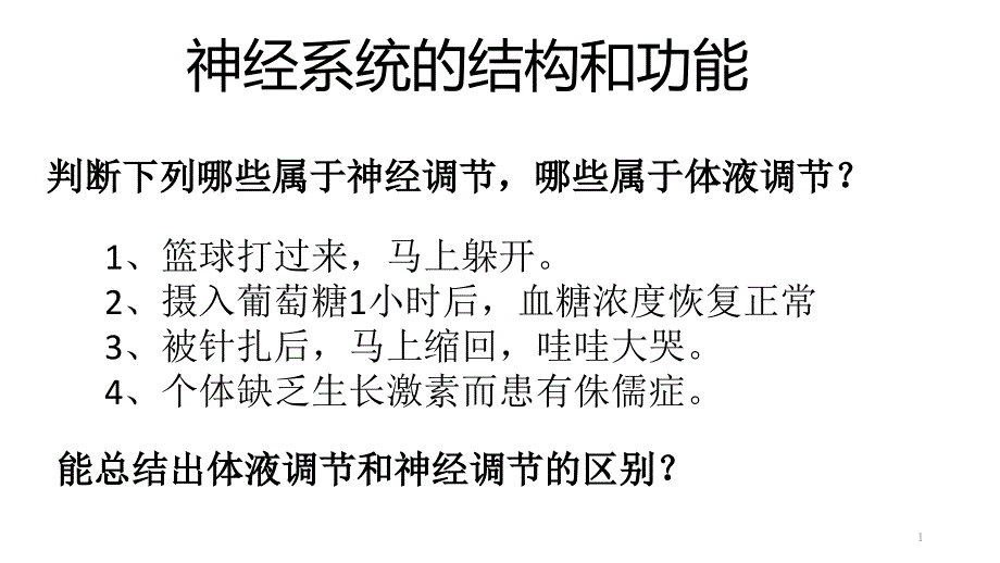 浙江省高中生物-神经系统的结构与功能课件_第1页