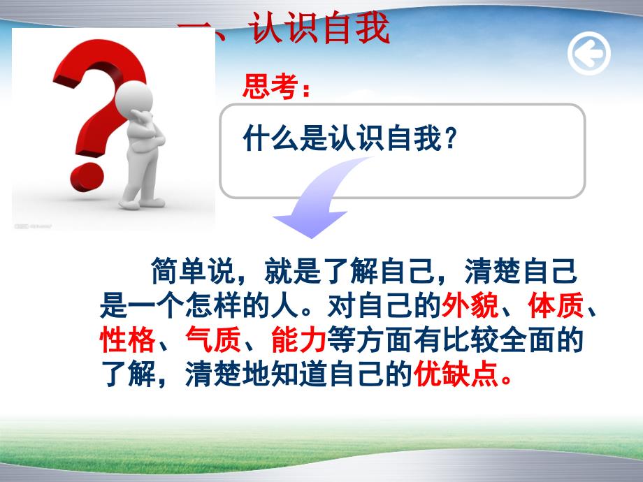 认识自我树立信心主题班会课件_第1页