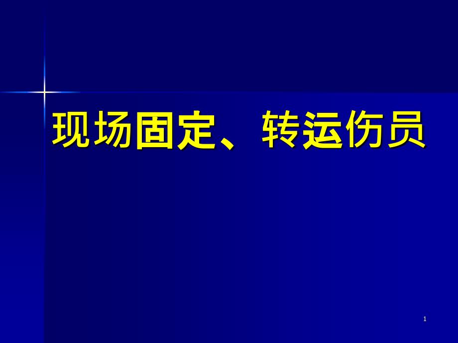 现场固定转运伤员课件_第1页