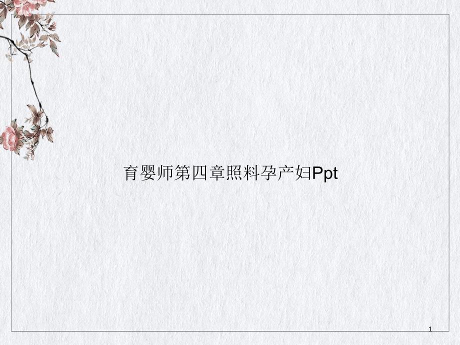 育婴师第四章照料孕产妇ppt课件_第1页