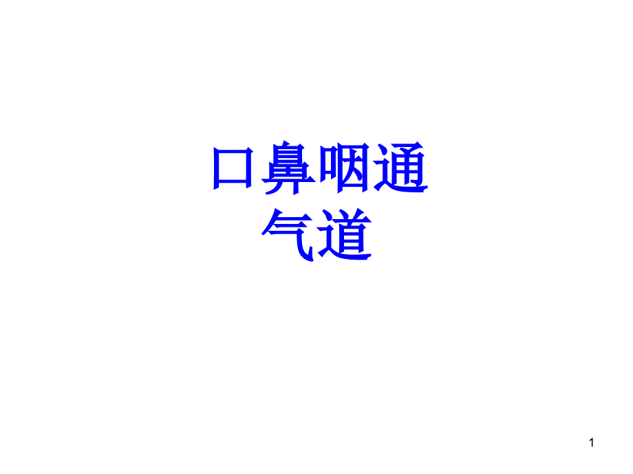 口鼻咽通气道培训ppt课件_第1页