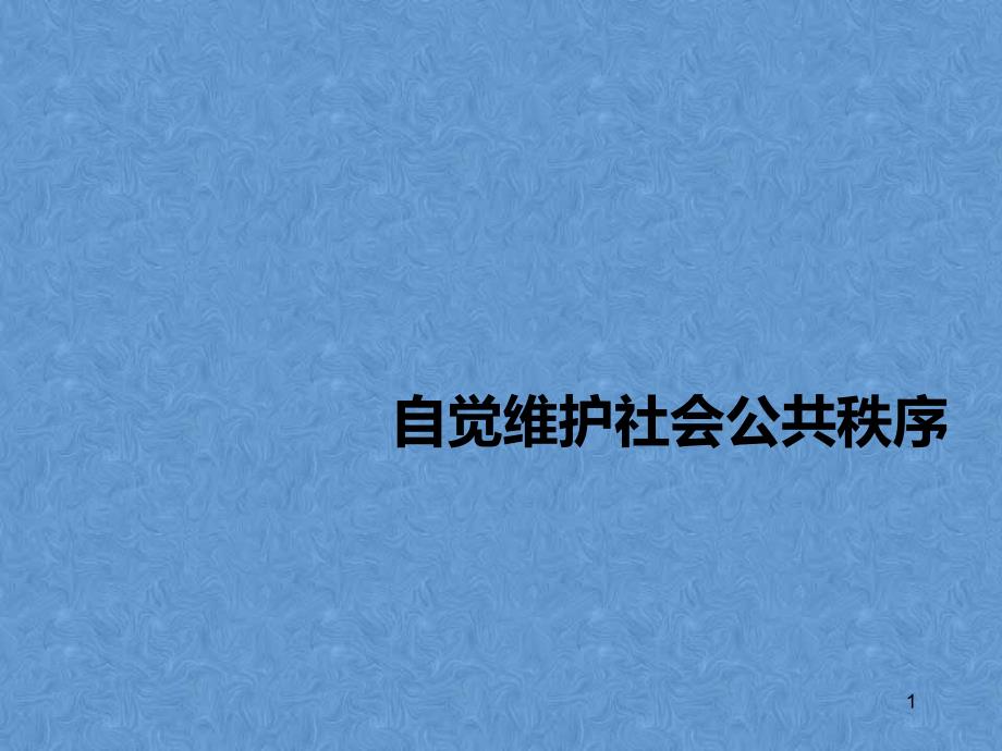 自觉维护社会公共秩序-ppt课件_第1页