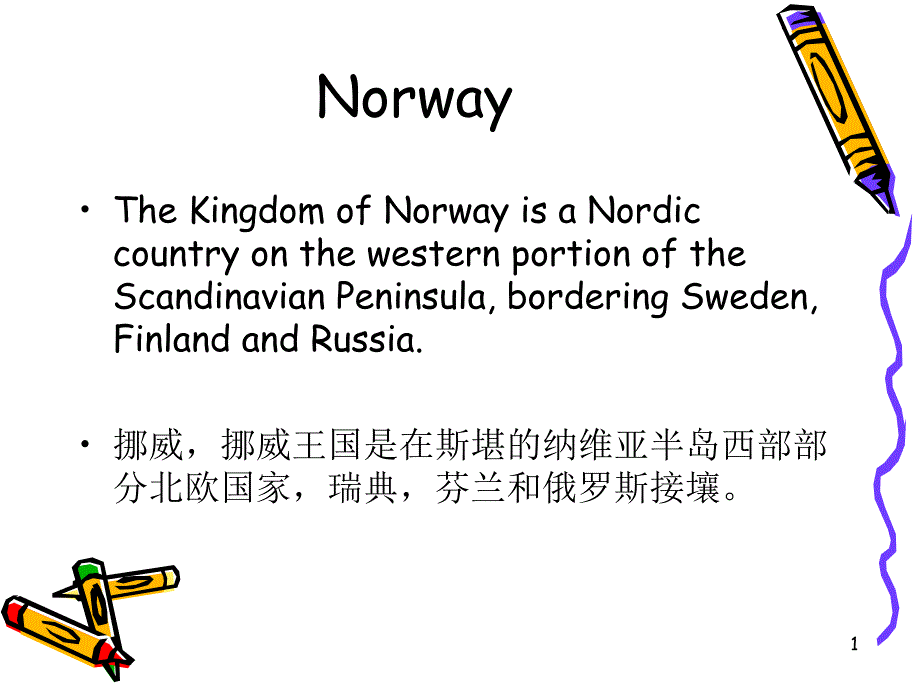 Norway挪威 中英文介绍_第1页