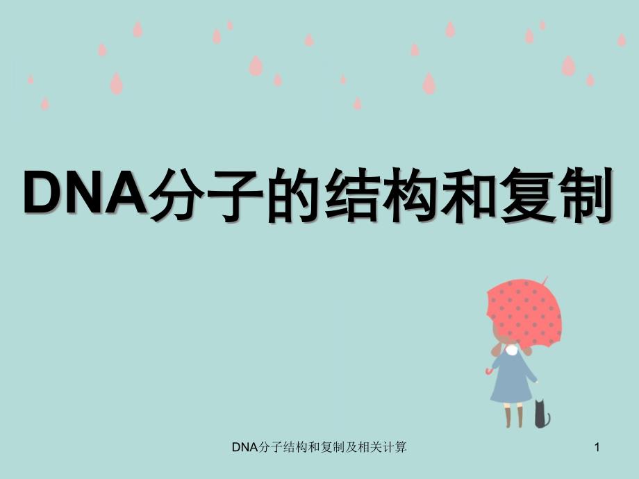 DNA分子结构和复制及相关计算课件_第1页