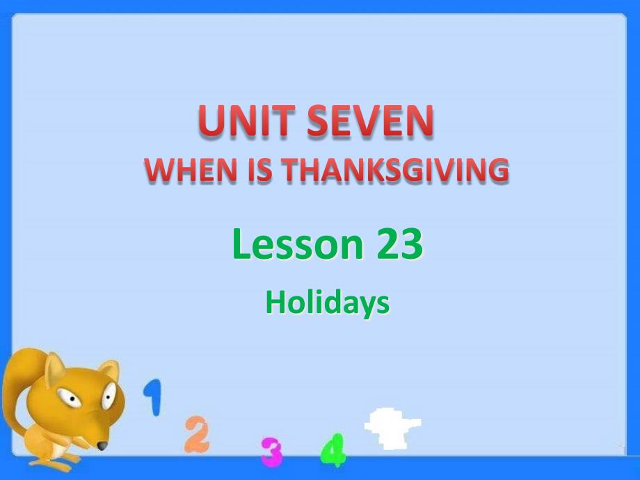 三年级上册英语ppt课件 -Unit-7-Lesson-23(5)北京课改版_第1页