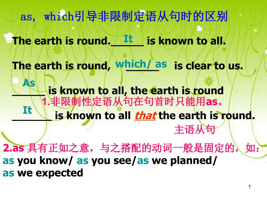 aswhich引导非限制定语从句时的区别课件_第1页