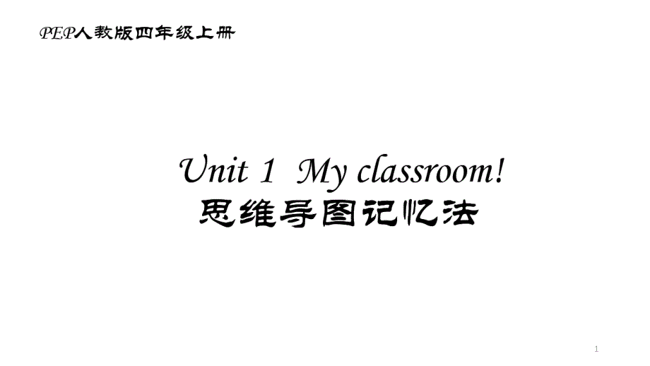 【思维导图速记】人教版四年级英语上册复习背诵知识点课件_第1页