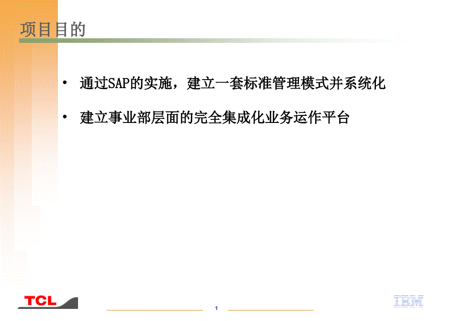 TCL的SAP项目启动大会课件_第1页