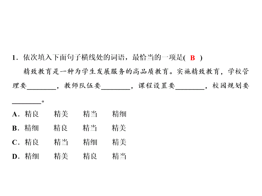 九年级语文部编版专题词语理解及应用课件_第1页