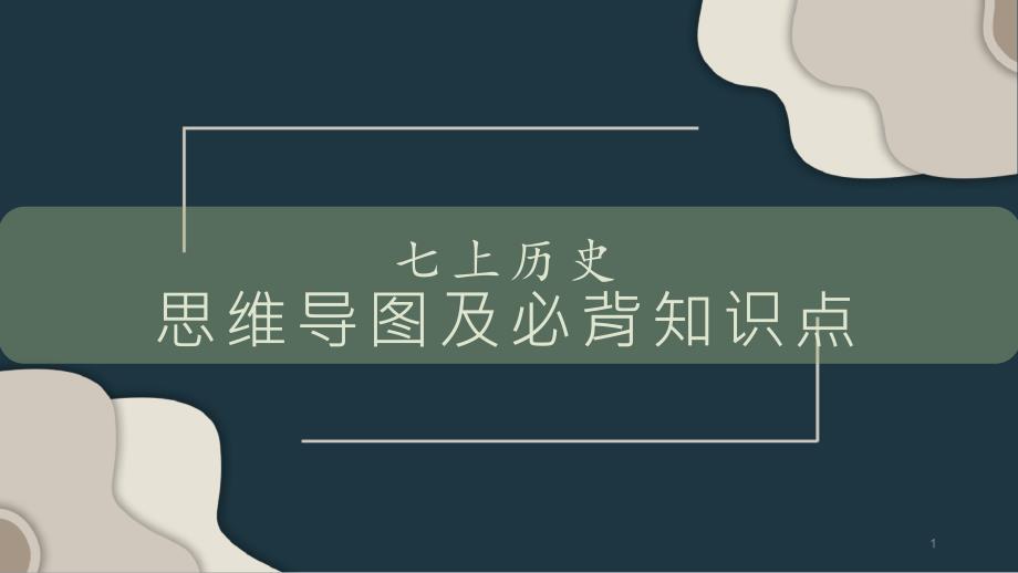 人教部编版七年级历史上册复习之思维导图与必背知识点课件_第1页