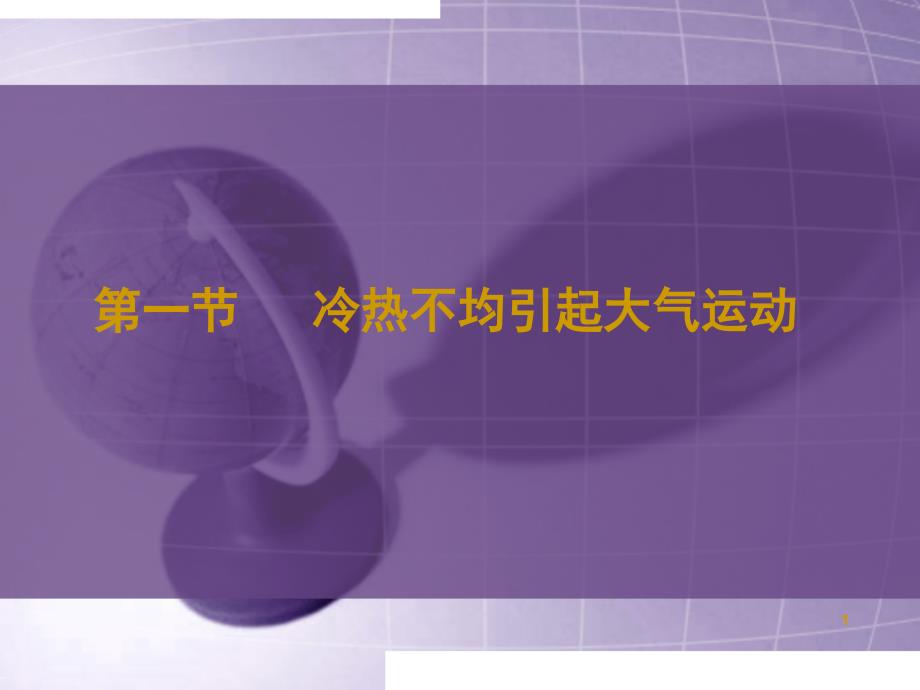 人教版高中地理必修一第二章第一节冷热不均引起大气运动-ppt课件_第1页