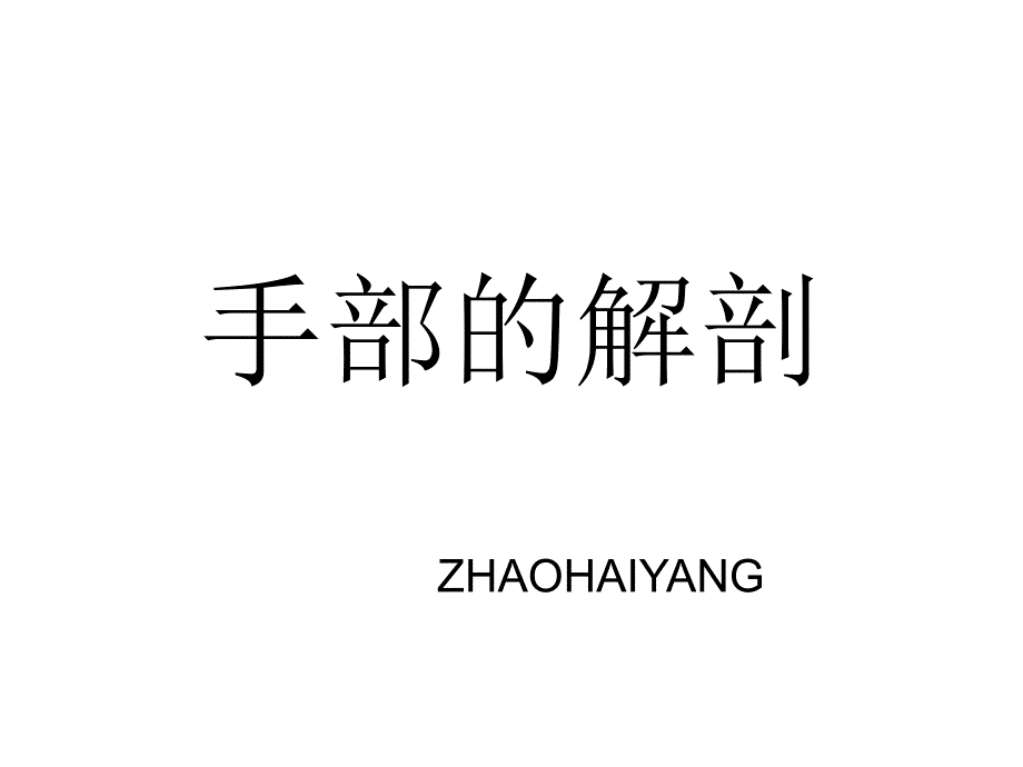 手的解剖课件_第1页