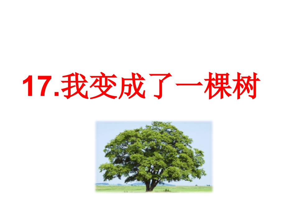 人教部编版三年级下册语文ppt课件 ：17课-我变成了一棵树_第1页