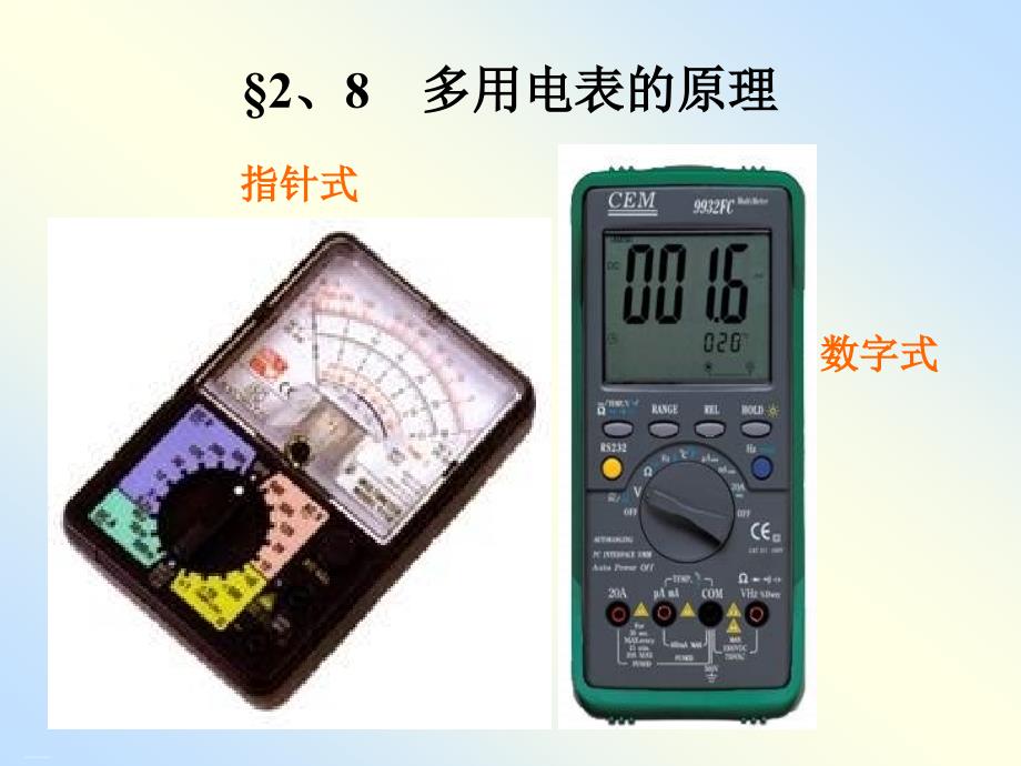 人教版高中物理选修多用电表的原理课件_第1页