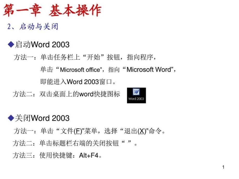 word基本操作演示文稿课件_第1页