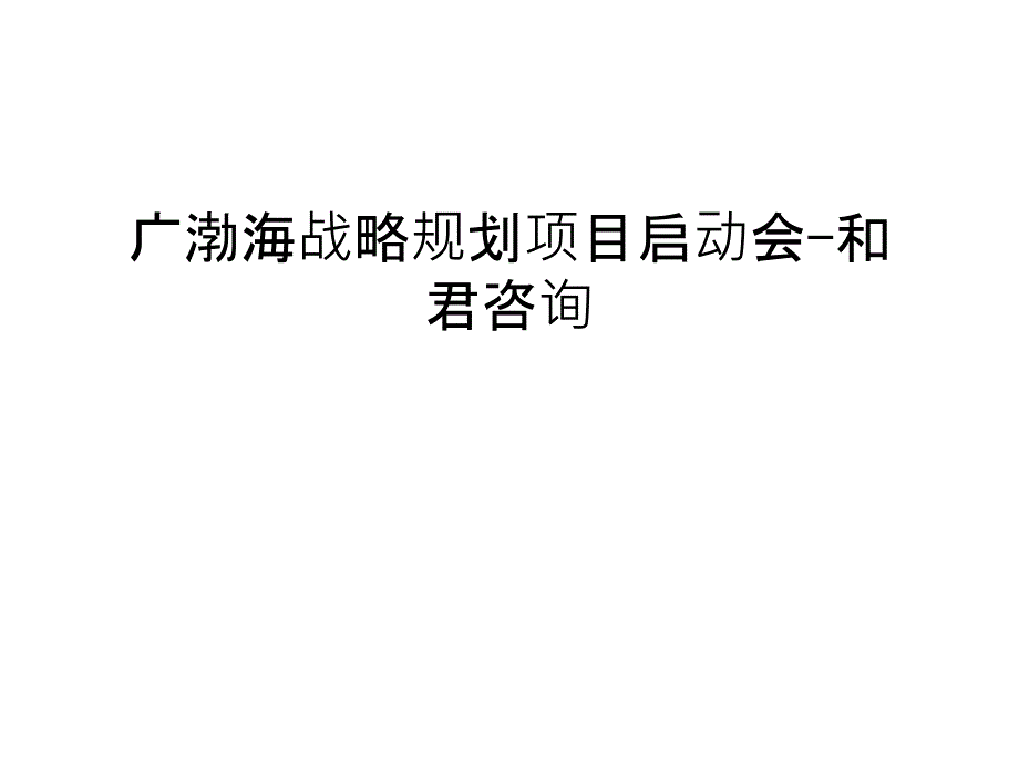 战略规划项目启动会课件_第1页